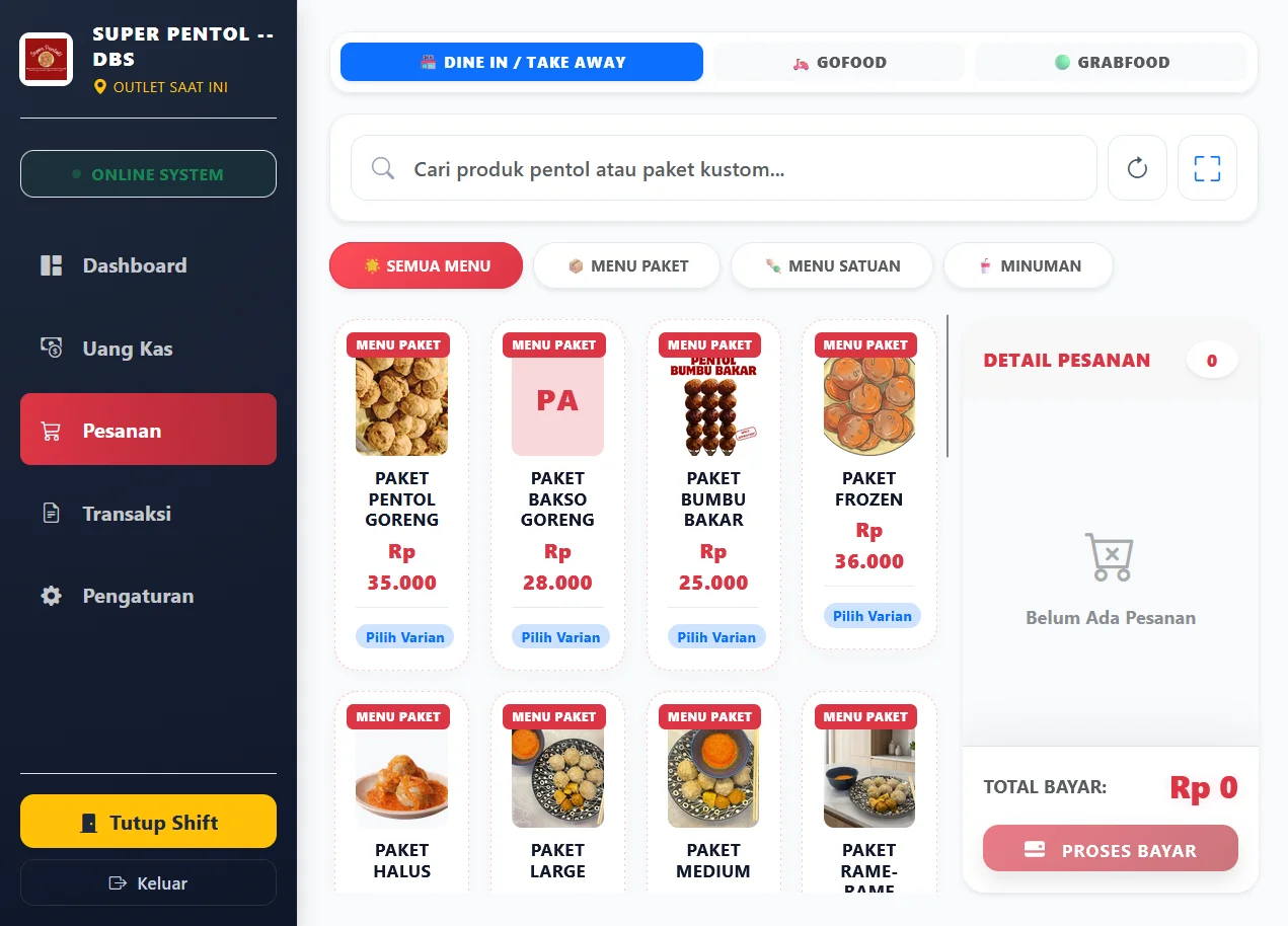 pos menu