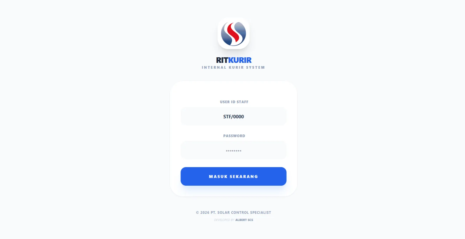 login page
