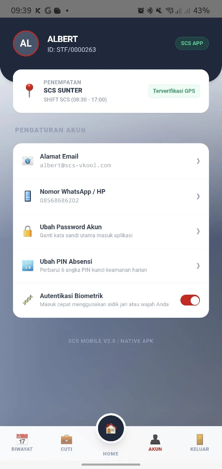 setting via app